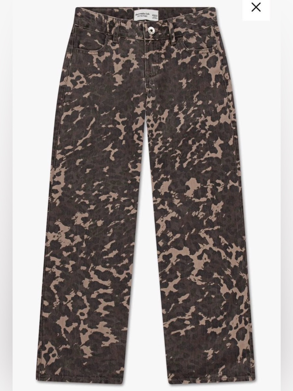 abercrombie kids Brown and Black Patterned  Jeans size 9/10